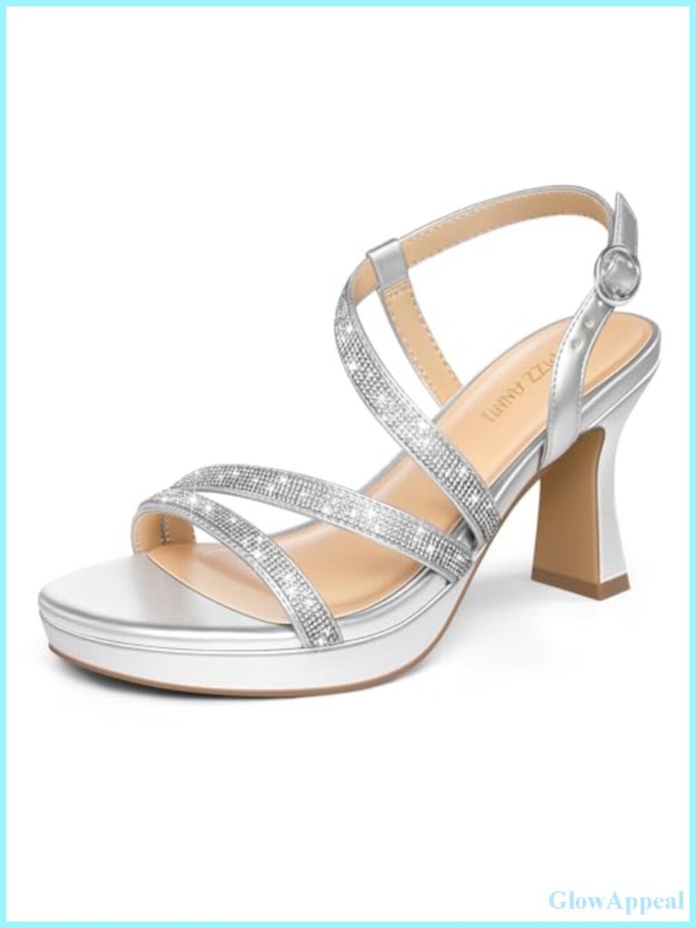 Platform Block Heel Sandals 3 Inch Chunky Open Toe Ankle Strap Faux Leather